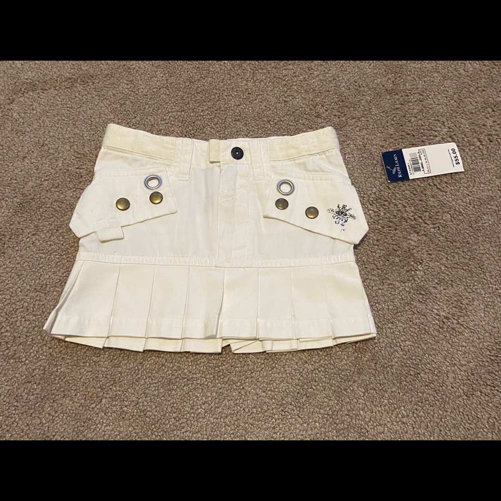 Ralph Lauren 4T White Pleated Skirt NWT